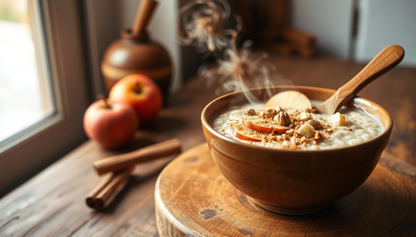 Apfel-Zimt-Nuss Porridge Rezept