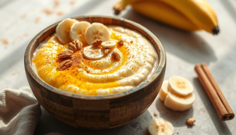 Bananen-Porridge mit Kurkuma und Zimt