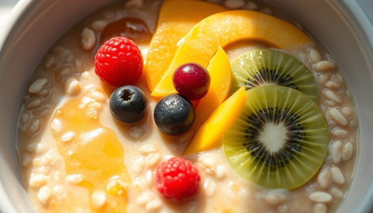 Gesundes Porridge mit Früchten