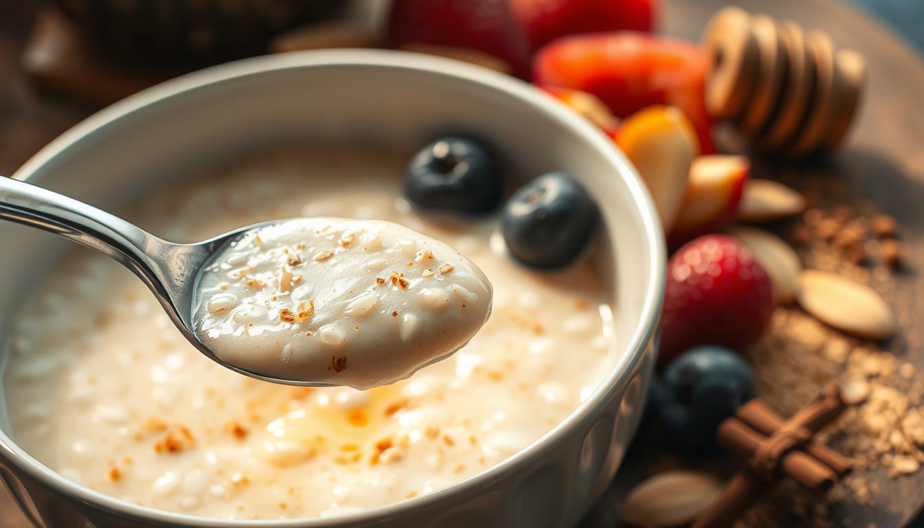 Haferflocken Porridge mit natürlichen Zutaten