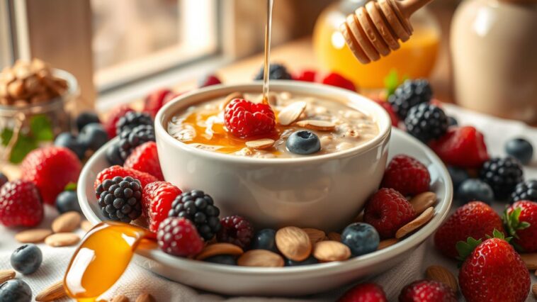 Haferflocken als gesundes Frühstück