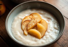Hirse-Hafer-Porridge mit warmen Äpfeln