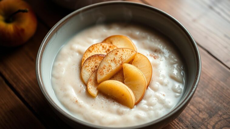 Hirse-Hafer-Porridge mit warmen Äpfeln