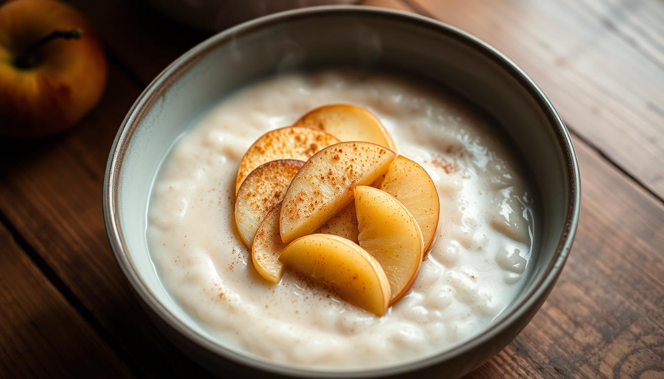 Hirse-Hafer-Porridge mit warmen Äpfeln