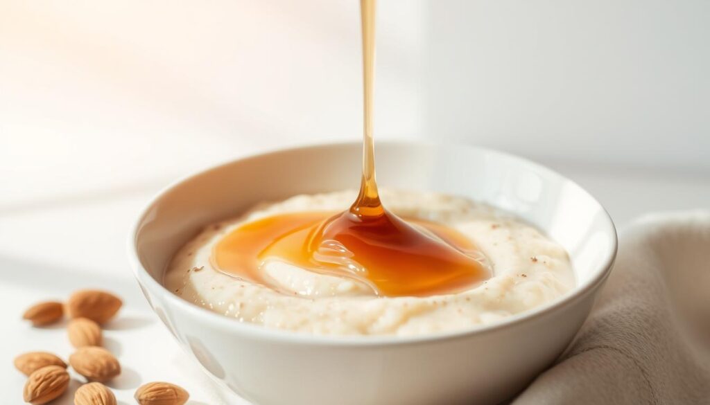 Mandel-Porridge mit Ahornsirup