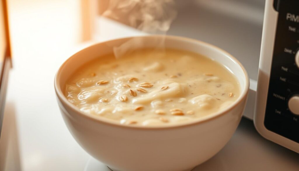 Mikrowellen-Porridge Zubereitung