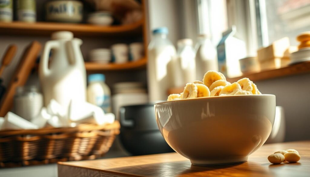 Milchwahl für Bananen-Erdnuss-Brei