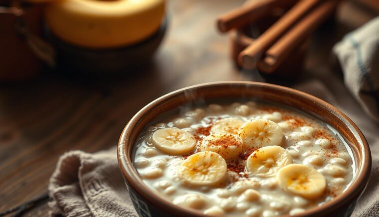 Ofen-Porridge mit Haferflocken und Banane