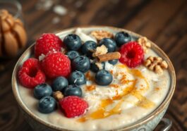 Porridge mit frischen Toppings