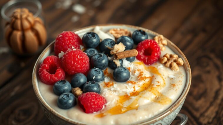 Porridge mit frischen Toppings