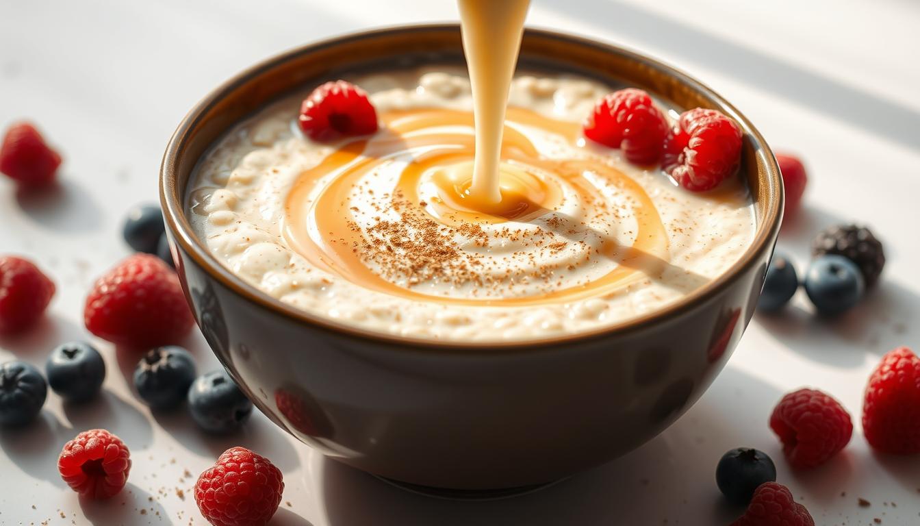 Power Protein Porridge mit Milch
