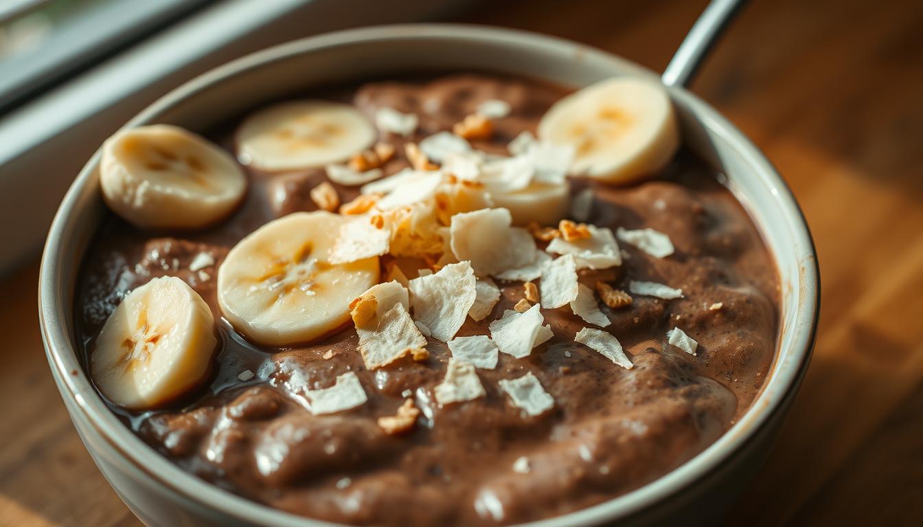 Schoko-Bananen-Kokos-Porridge