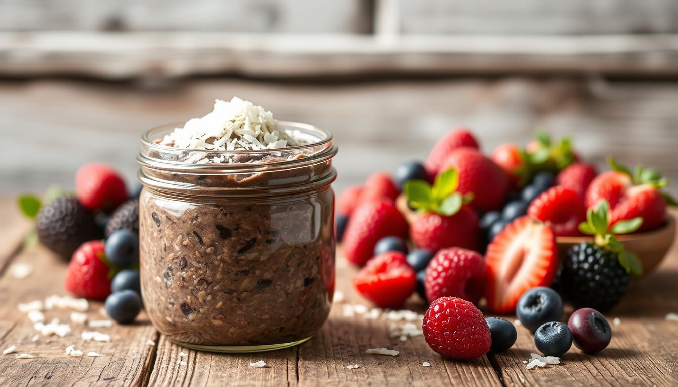 Schokoladen-Kokos Overnight Oats