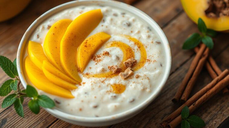 Veganes Mango-Zimt-Porridge