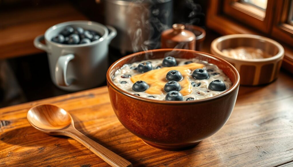 Zubereitung Heidelbeer-Porridge