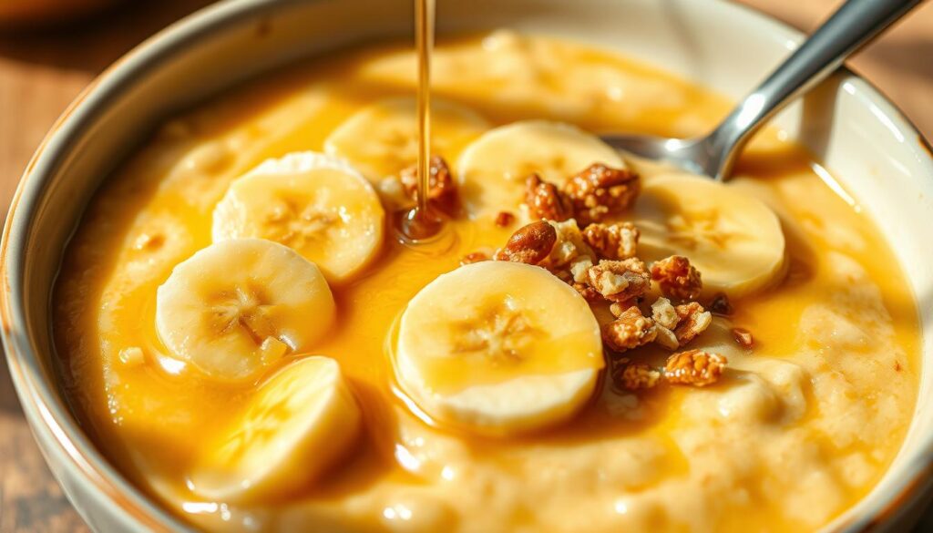 Zubereitung Honig-Bananen-Porridge