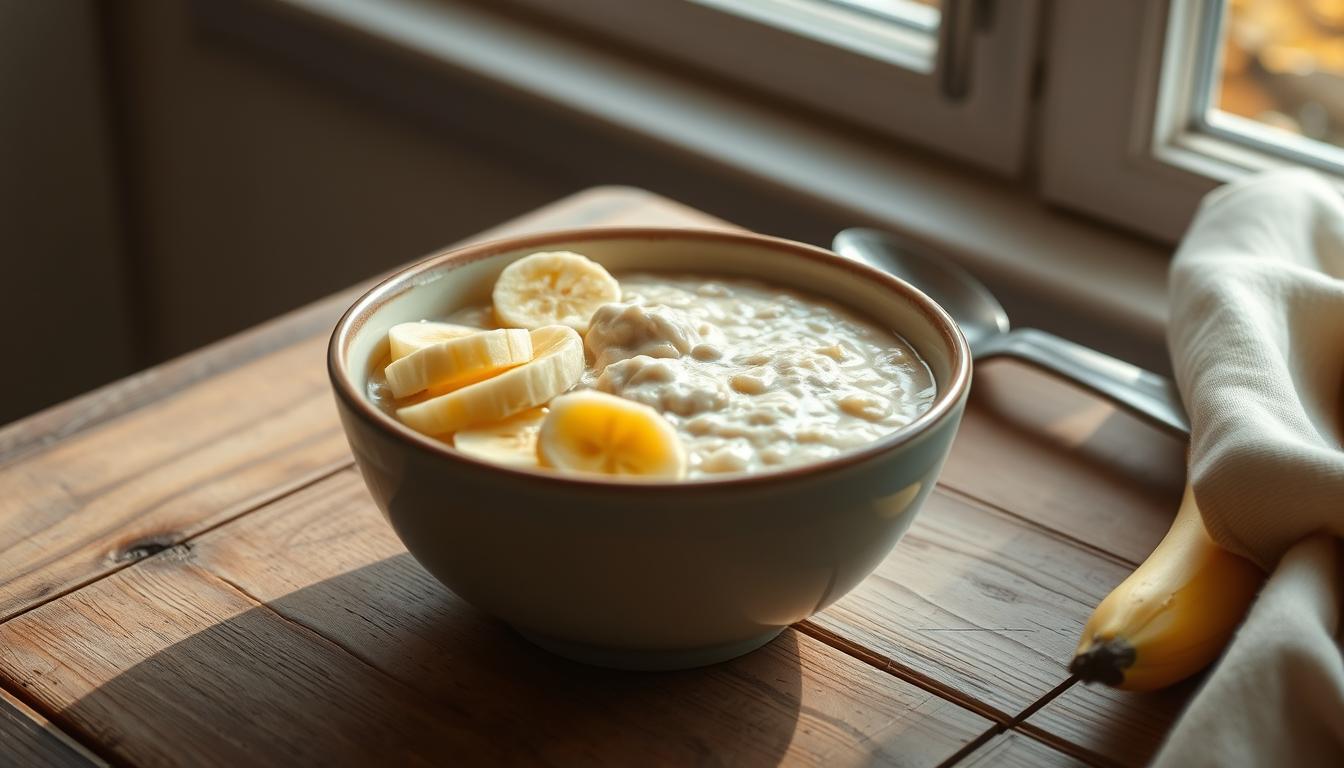 Zuckerfreies Porridge mit Bananen
